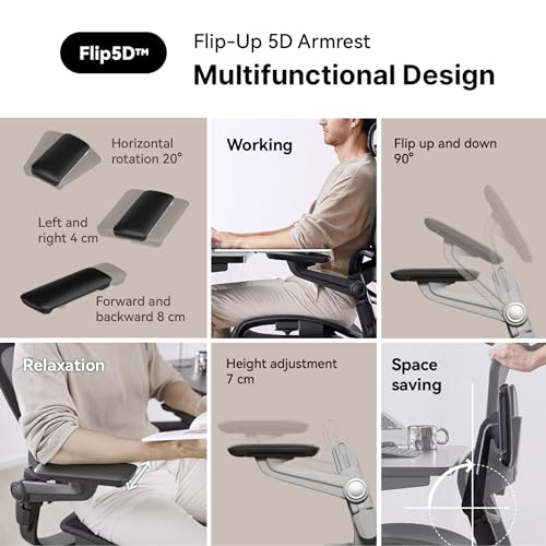 Ergonomic Mesh Office Chair with Footrest (Gray, Medium) R25004