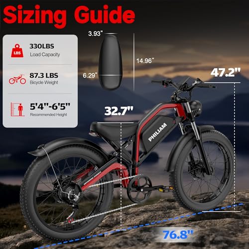 52V 23AH 26" Fat Tire Full Suspension Electric Bike S439763
