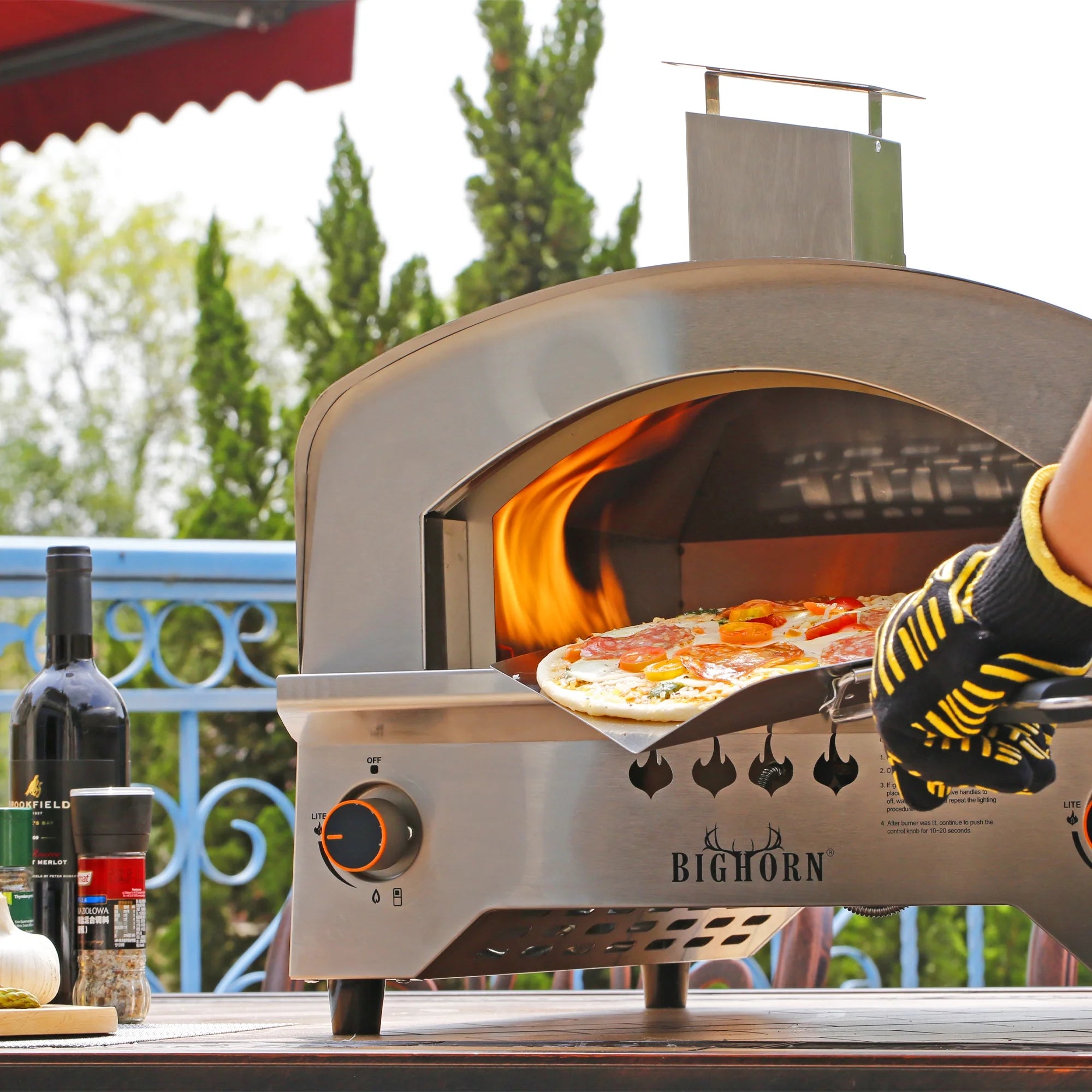 Portable Propane Pizza Oven with 13 inch Pizza Stone S84559