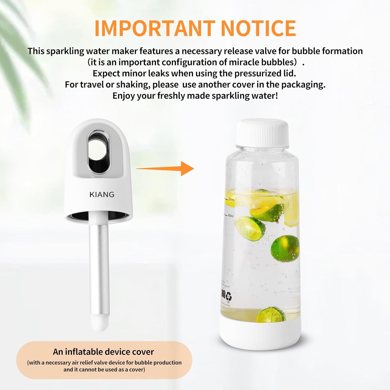 White Soda Maker Compatible With 8 Grams CO2 Charger C167