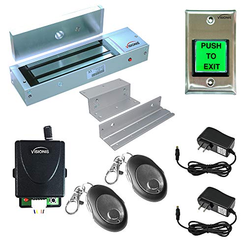 One Door Access Control Outswinging Door Electromagnetic Lock Kit with Wireless Receiver Remote and PIR Kit B807589