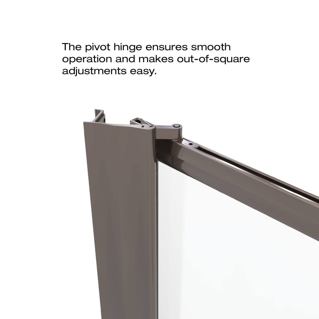 Pivot Framed Shower Door with Silver F301