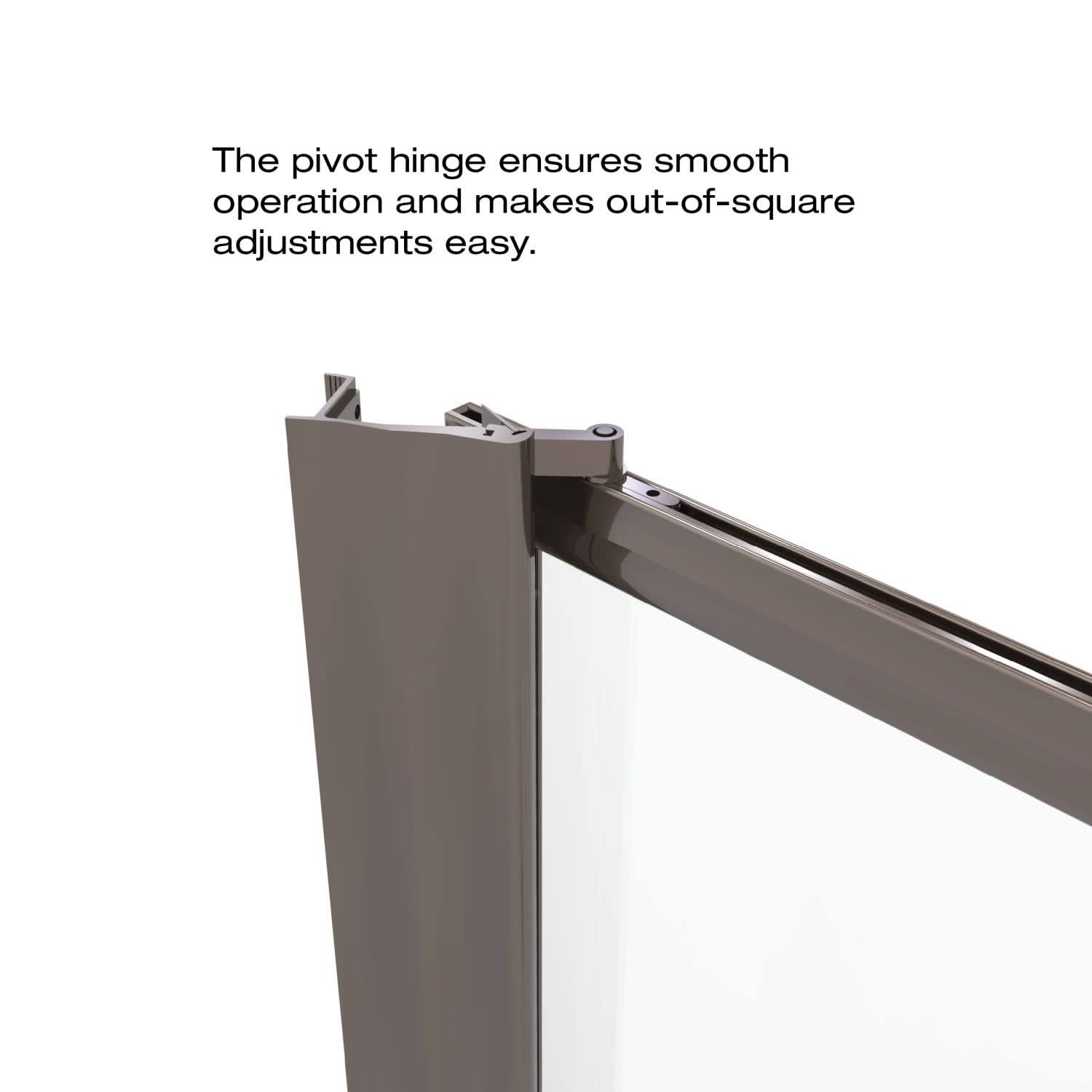 Pivot Framed Shower Door with Silver F301