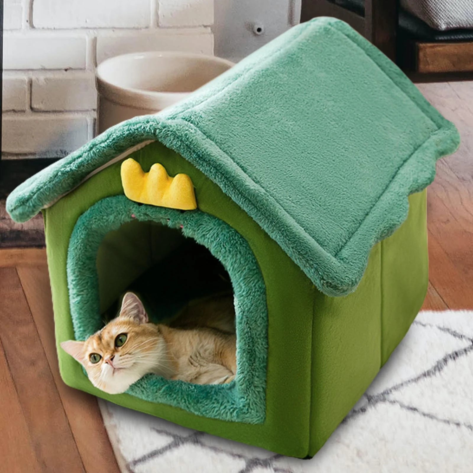 Cats Bed Sleeping House Cave Non Slip Kennel Warm Tent U704