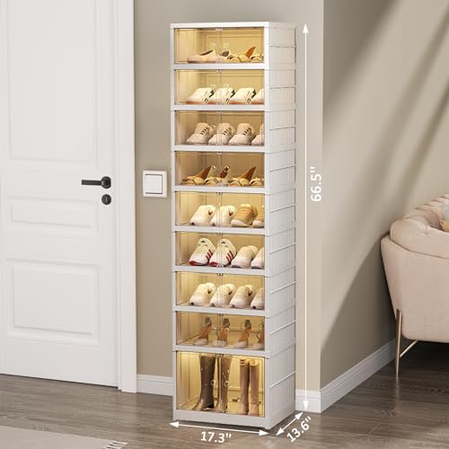 6 Tier 24 Pairs Foldable Plastic Shoe Cabinet Q501351