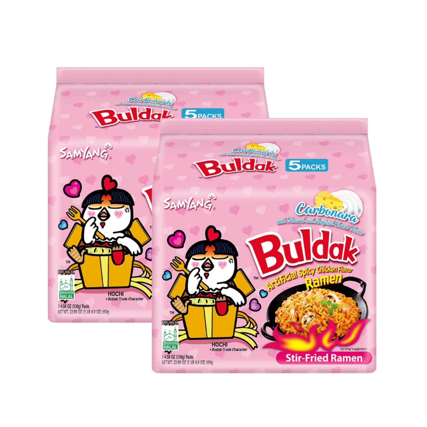 Buldak Carbonara Hot Chicken Flavor Ramen 2-PACK 22.90 Oz K192774