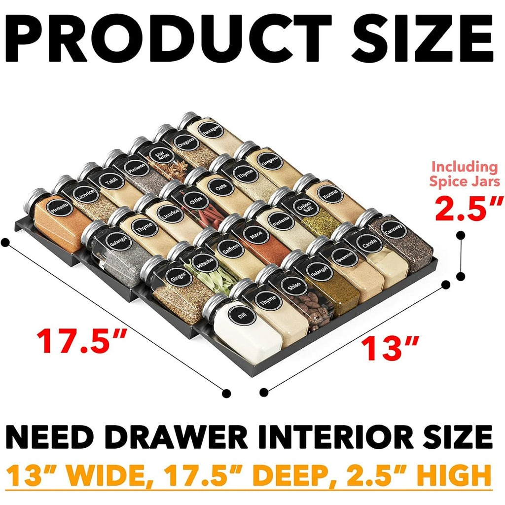 28 Spice Jars 4-Tier Spice Rack Tray F5174