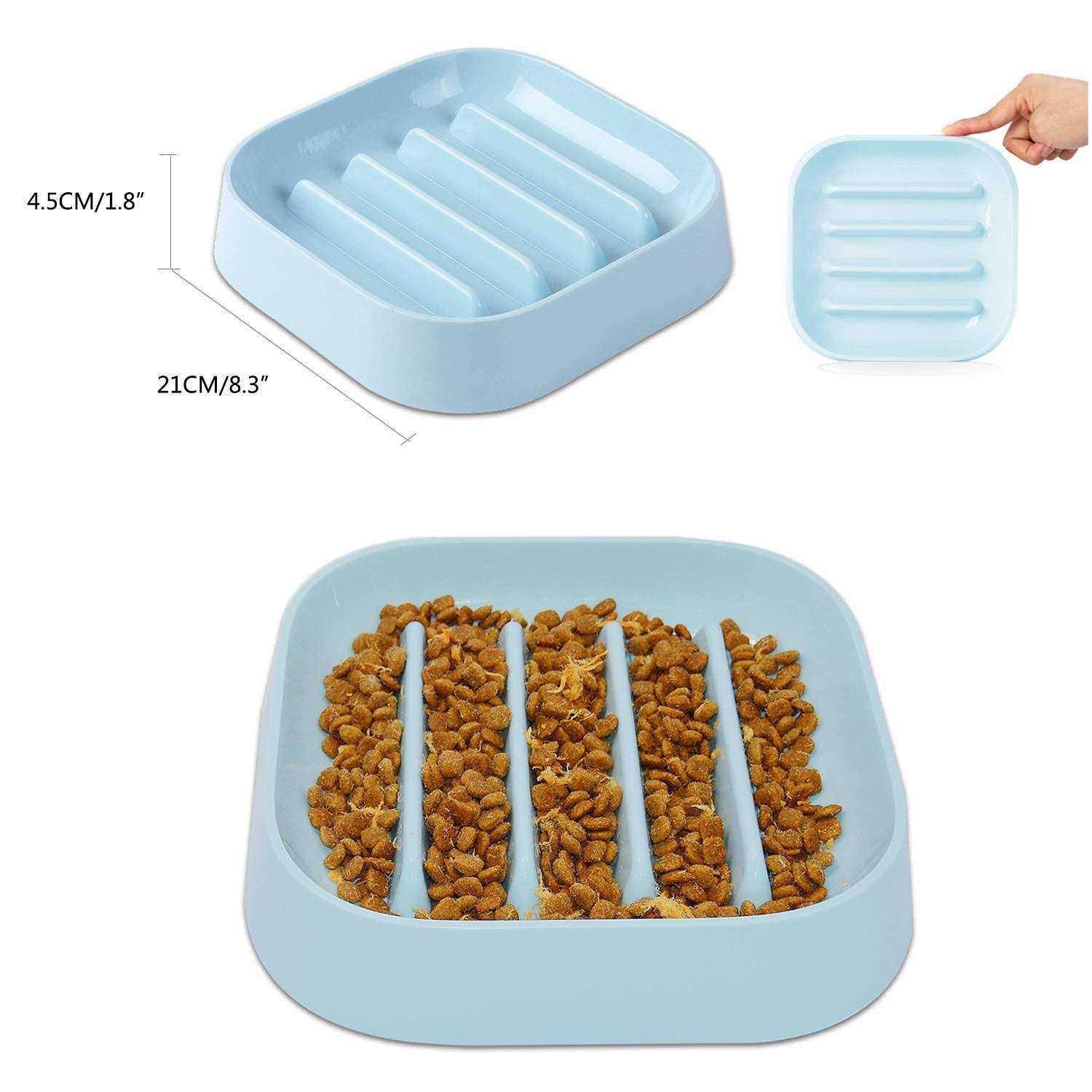 Slow Feeder Dog Bowl with Striped Shape Pattern P135