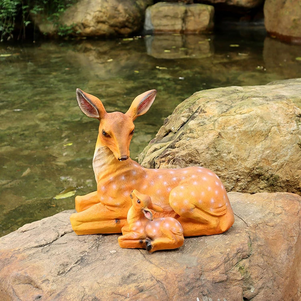 Sika Deer Animal Sculpture Lawn Statue L28715