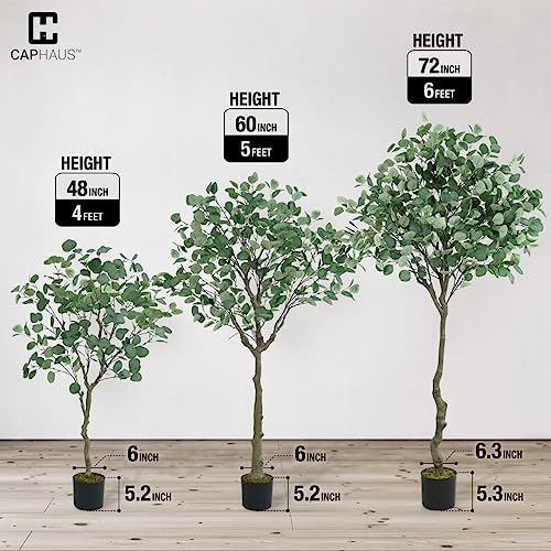 Artificial Olive Tree Faux Potted Topiary Tree 5 Feet with Dried Moss J2483