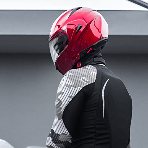 Modular Dual Visor Flip-up Full Face Motorcycle Helmet DOT C1965