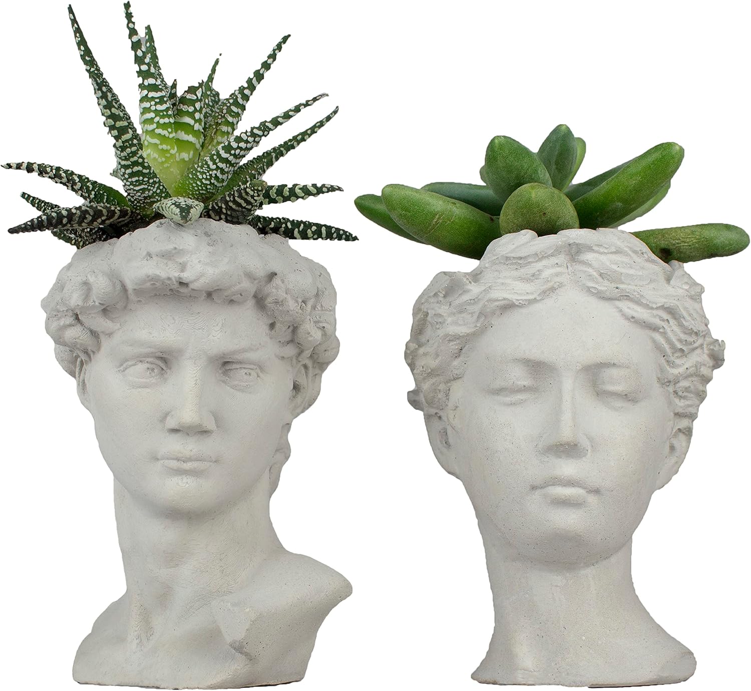 Gray 5 Inch Set of 2 Concrete Planter M3920