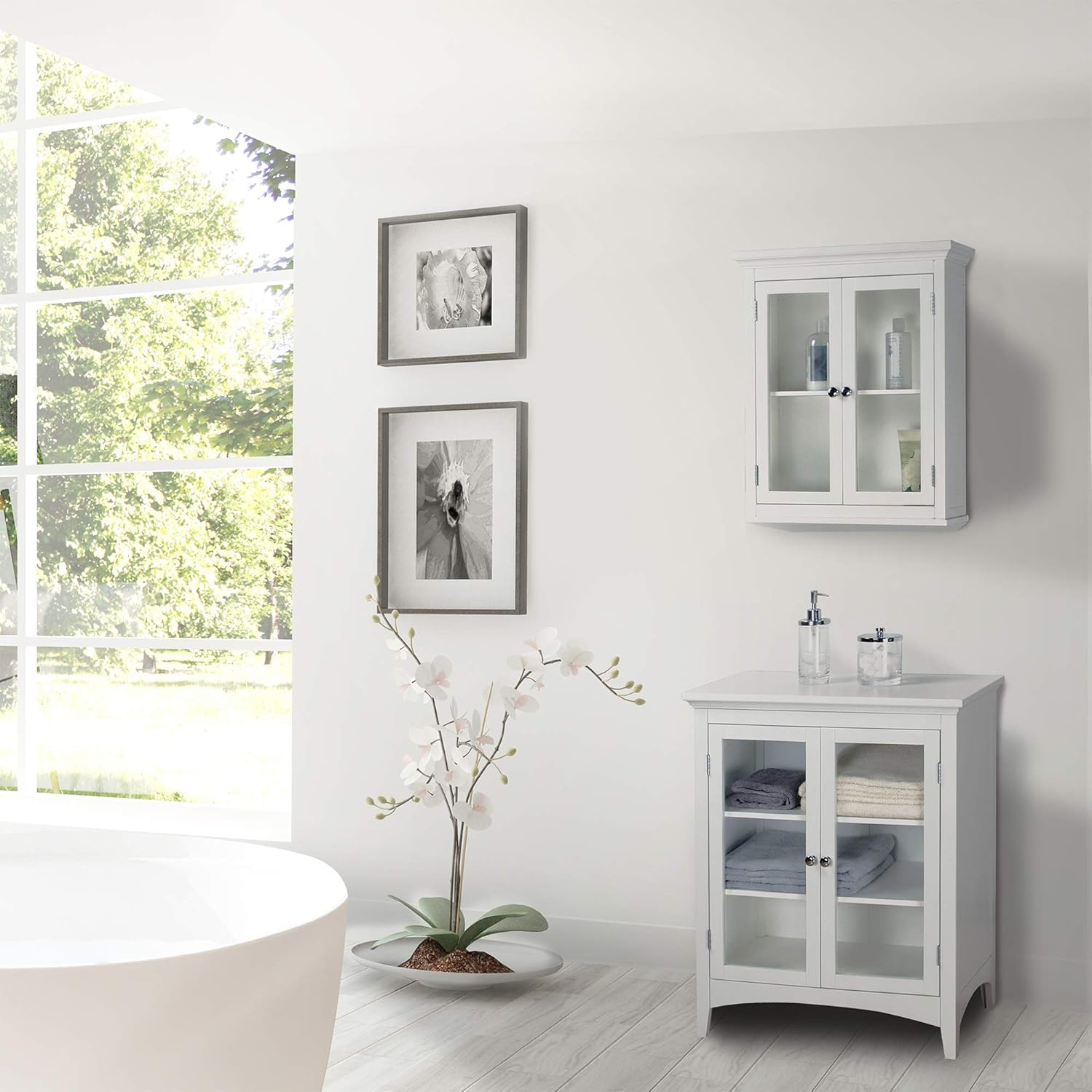 White Bathroom Cabinet U56948