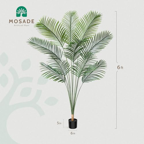 6 Feet Artificial Areca Palm Tree with Seagrass Basket H629506