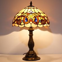 Tiffany Style Stained Glass Table Lamp 12X12X18 Inches F446732