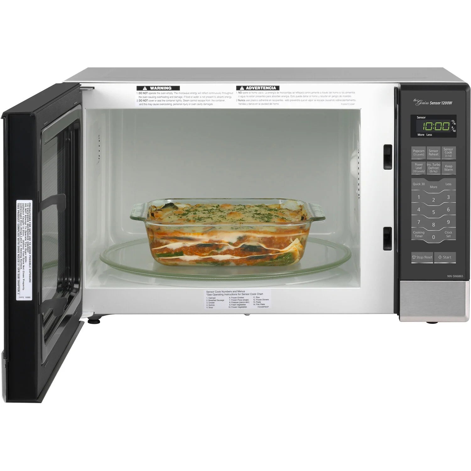 1.2 Cu. Ft. Countertop Built-In Microwave Oven with 1200W Inverter Power N93282