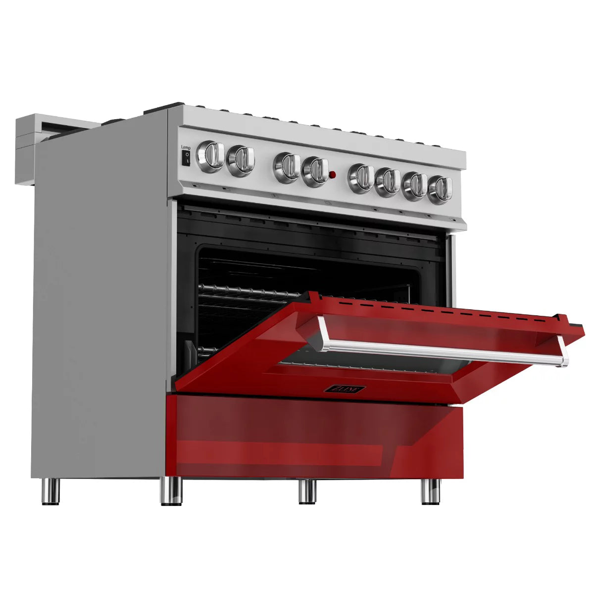 36 in. Dual Fuel Range with Red Gloss Door K33786