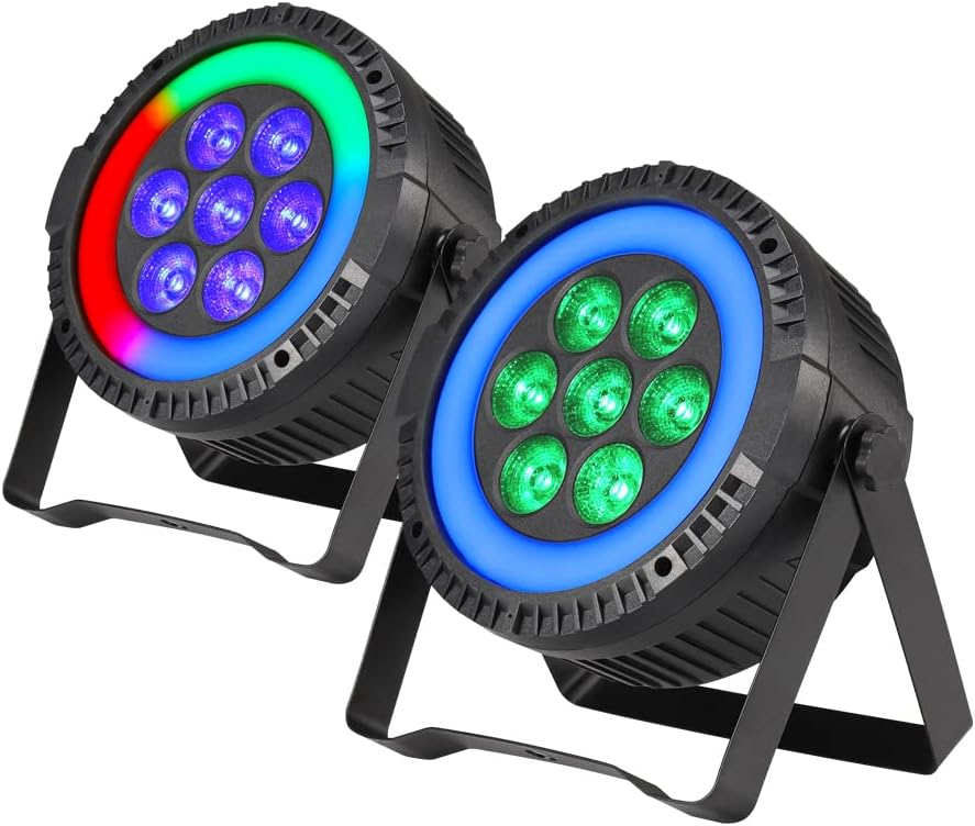 2 Packs 7 x 10W RGBW LED Par Light Q129296