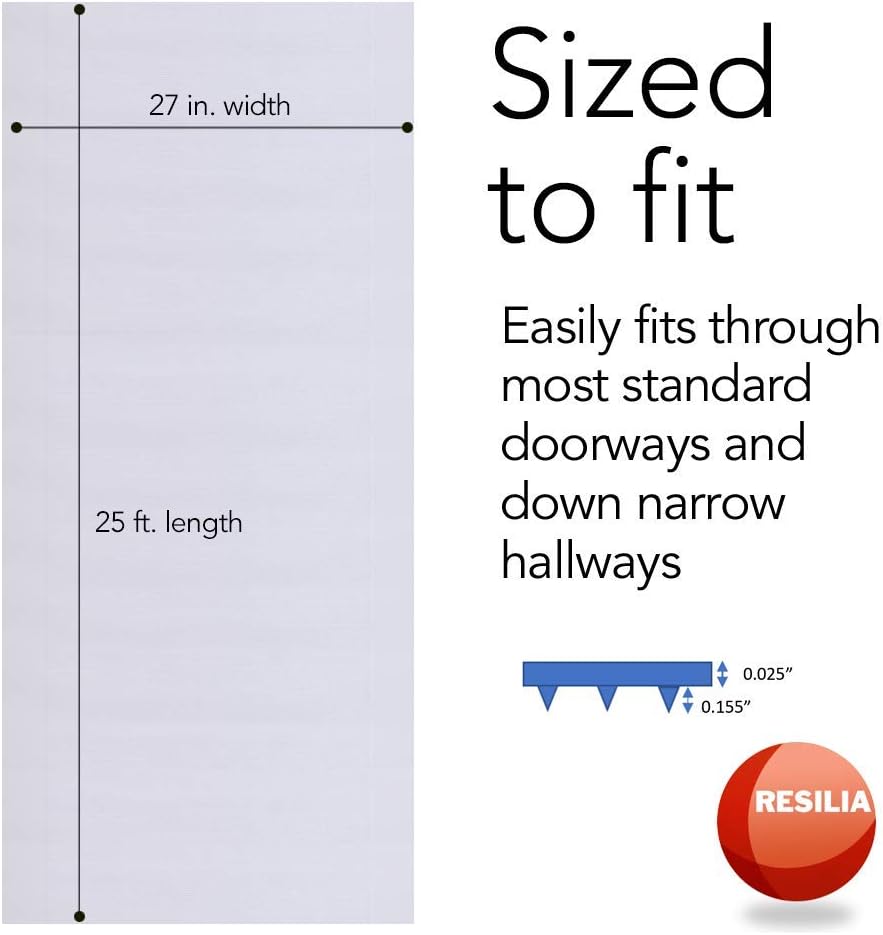 Clear Vinyl Plastic Floor Runner Protector 27 Inches Wide x 12 Feet Long Y3878