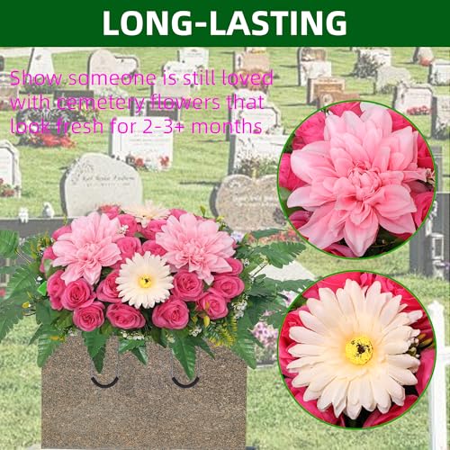 Light blue Artificial Cemetery Flower Saddle O73333