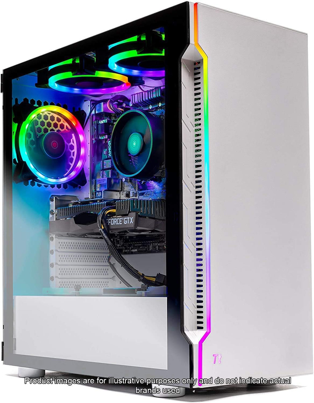RYZEN 5 2600X 6-Core 3.6 GHz GTX 1660 6G 500GB SSD 16GB DDR4 3000MHz RGB Fans Windows 10 Home Gaming Desktop PC S72095