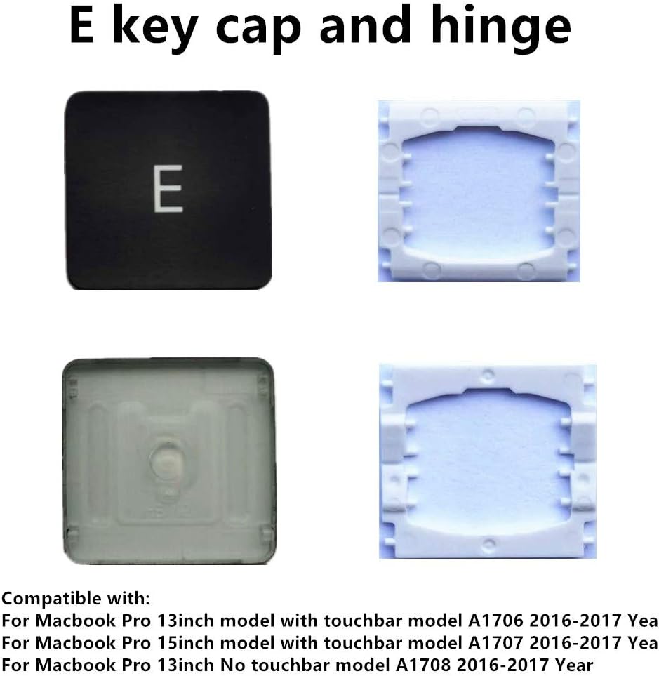 Replacement E Key Cap and Hinges for MacBook Pro Keyboard A541623