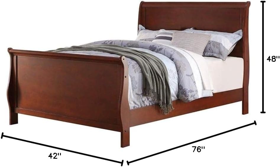 Brown Twin Bed D642
