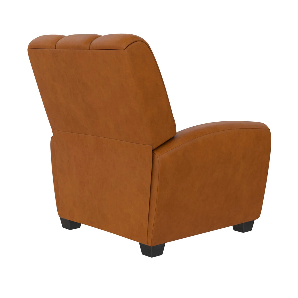 Camel Faux Leather Pushback Recliner Chair S33862