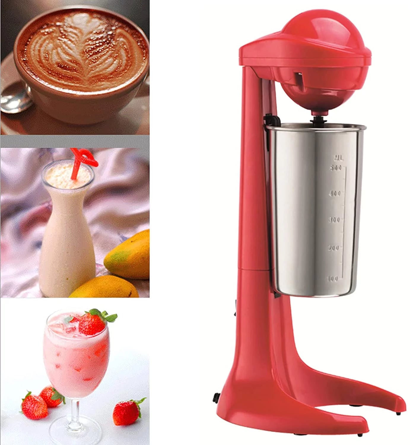 Red Stainless Steel Electric Milkshake Maker Y639543