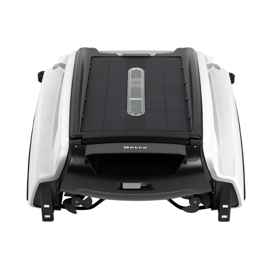 White Solar Powered Smart Robotic Pool Skimmer M45107