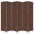 Brown 71" Wood Room Divider Screen G792
