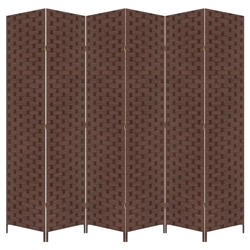 Brown 71" Wood Room Divider Screen G792