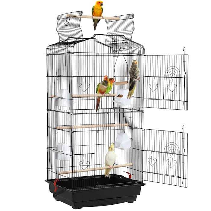 Open Top Metal Bird Cage B79418