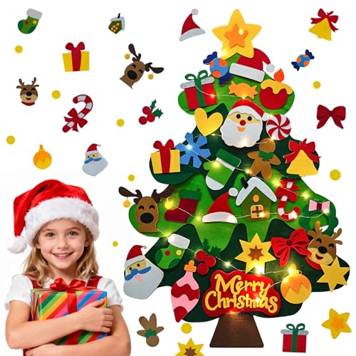 DIY Felt Christmas Tree Kit with Ornaments J939