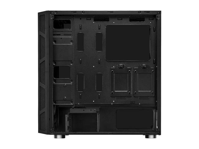 ATX Mid Tower PC Computer Case with Dual Ring Blue LED Fans R94402