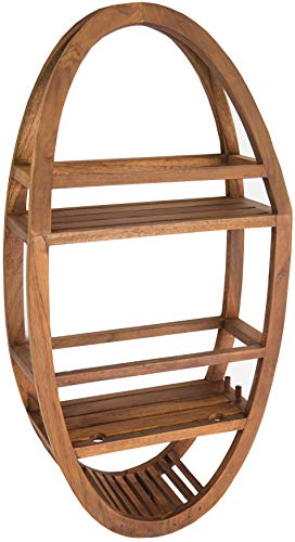 Oval Teak Shower Organizer K913490