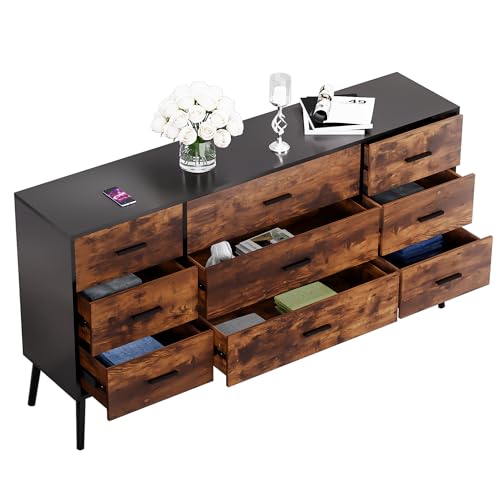 White 9 Drawer Antique Storage Dresser E497336