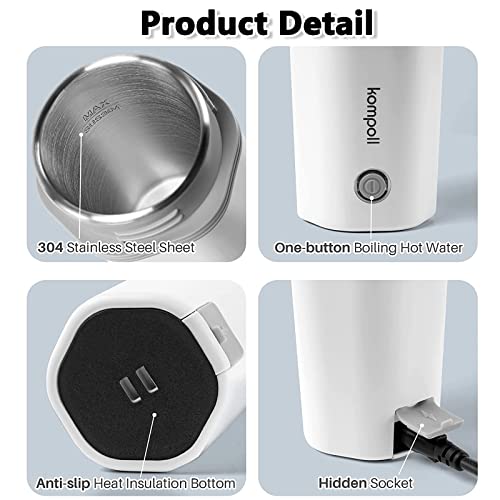 350ml White Portable Electric Kettle C587622