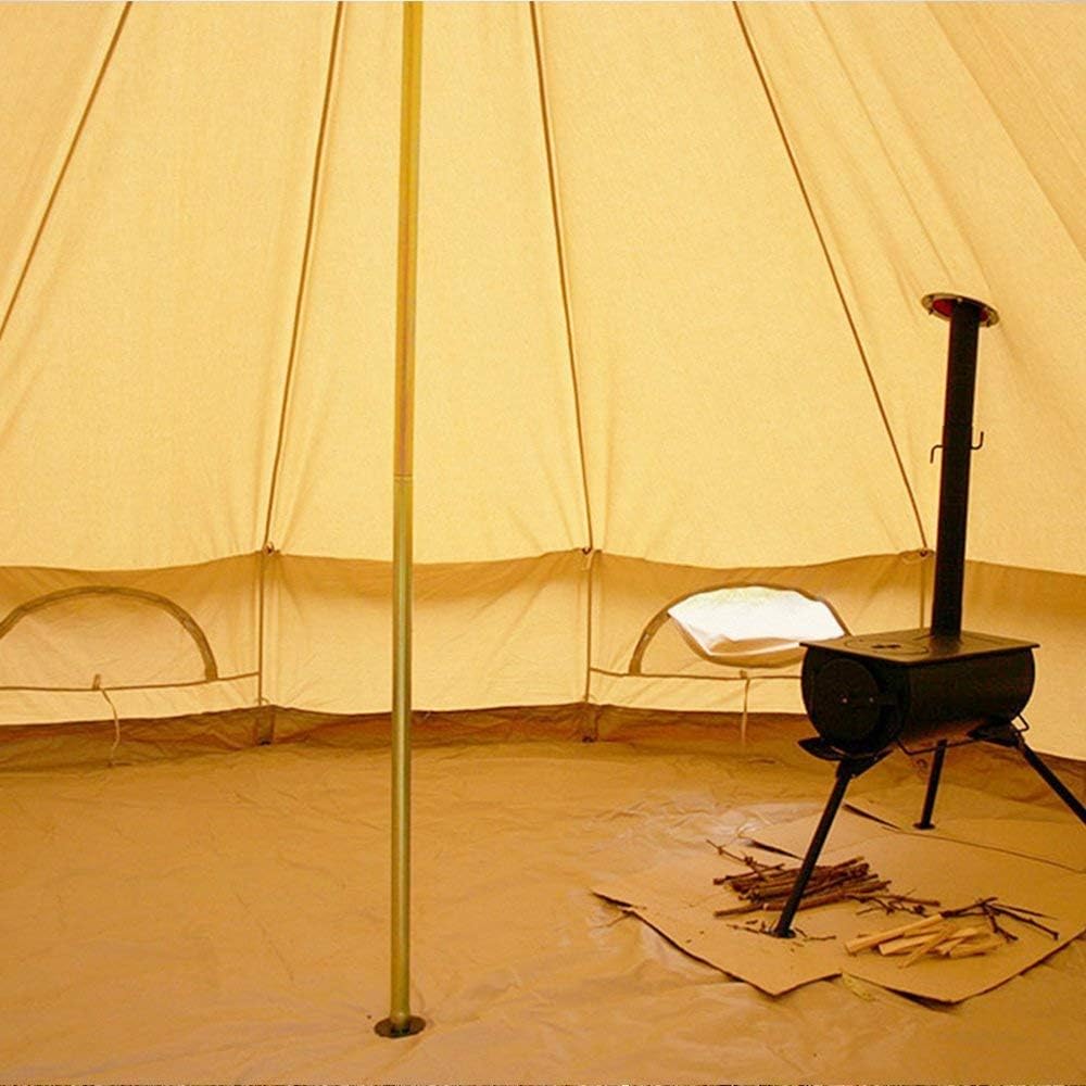 4 Season Cotton Canvas Bell Tent with Stove Jack Hole A239603
