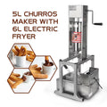 5L Electric Churro Making Machine with 6L Electric Deep Fryer X50132