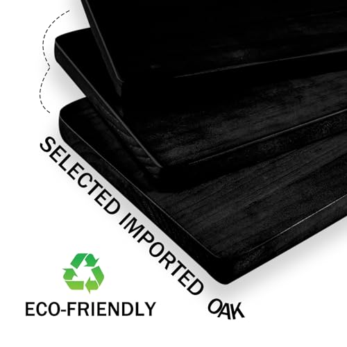 Black-Transparent Glass Coffee Table with Solid Wood Base D1554