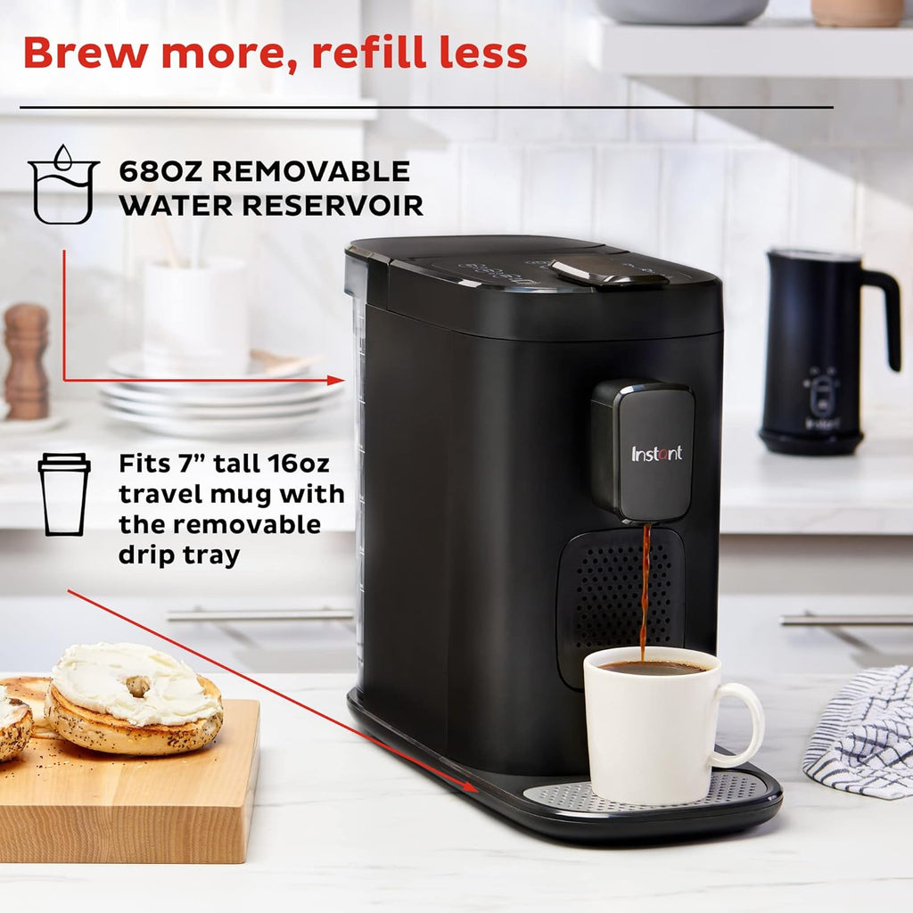 3-in-1 Espresso, K-Cup Pod and Ground Coffee Maker with Reusable Coffee Pod, 2 to 12oz Brew Sizes, 68oz Reservoir H39634