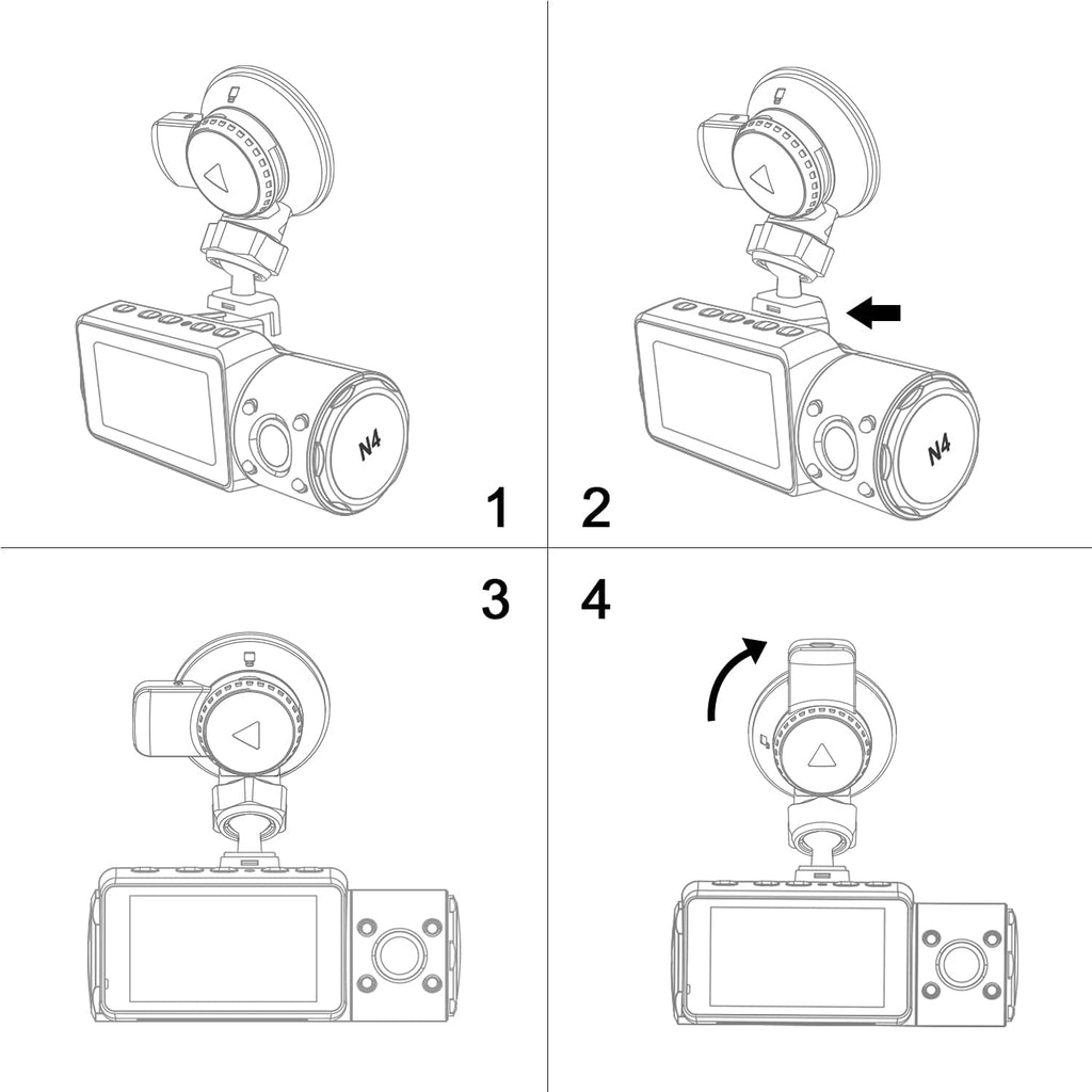 Dash Cam USB Port Car Suction Cup Windshield Mount D5700