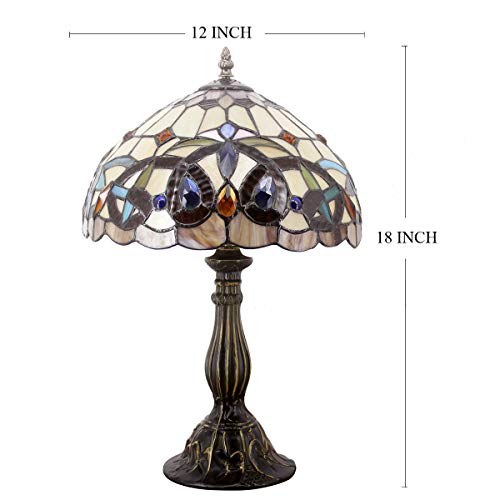 Tiffany Style Stained Glass Table Lamp 12X12X18 Inches F446732