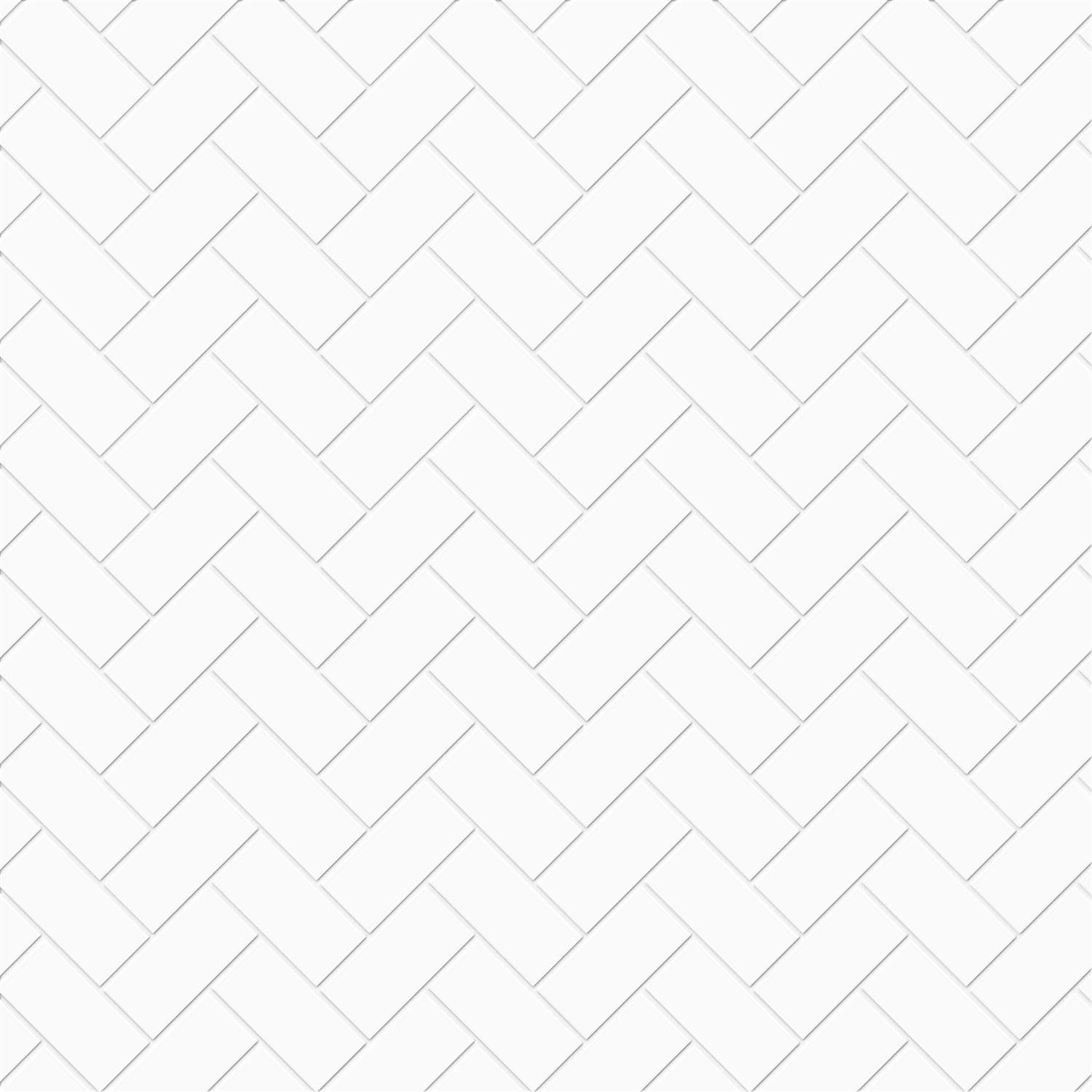 11-in x 11-in Glossy Porcelain Herringbone Subway Wall Tile D72127