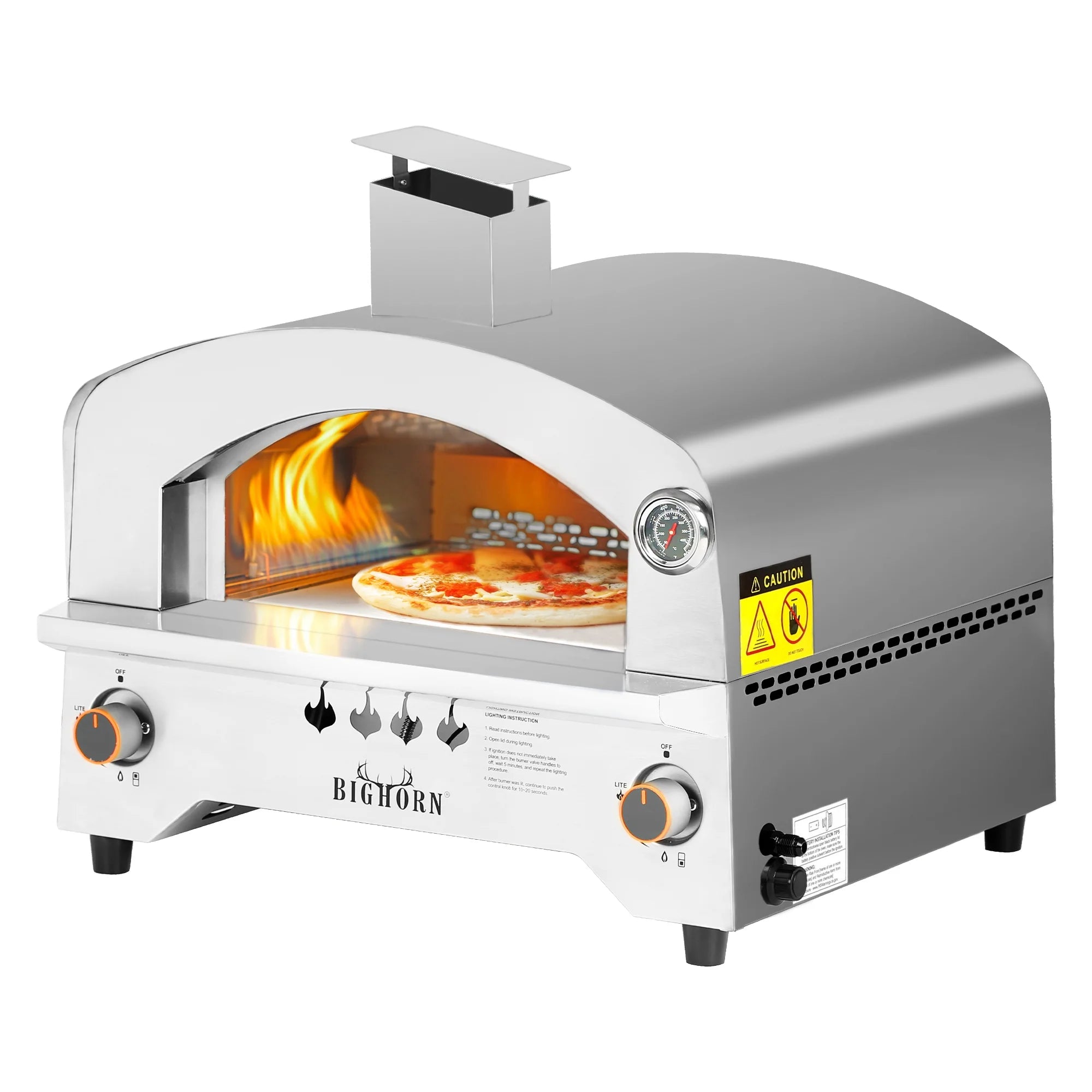 Portable Propane Pizza Oven with 13 inch Pizza Stone S84559