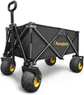 Large Balloon Air Tires Folding Utility Cart with Rustproof Heavy-Duty Steel Frame Z2637