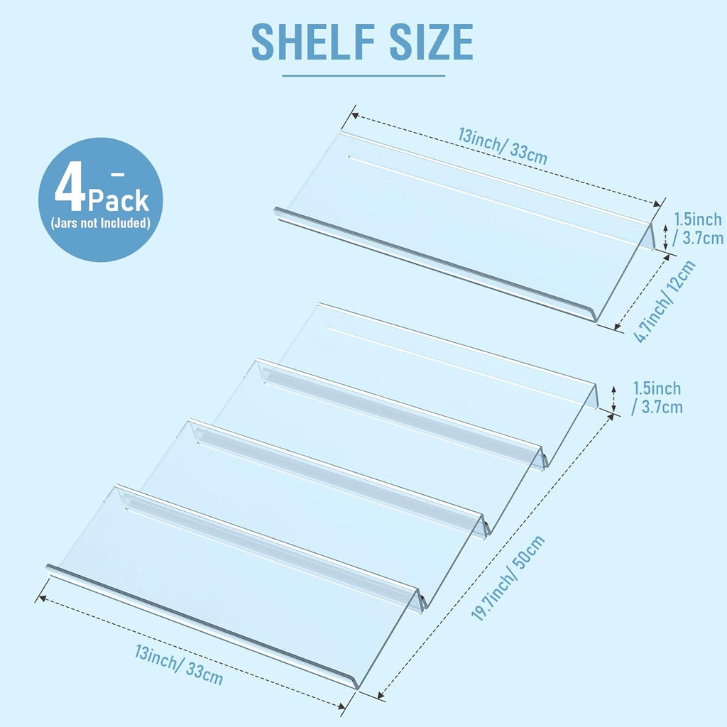 Acrylic 4 Tier Spice Drawer Organizer Rack M559858