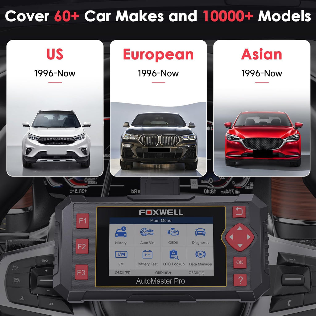 OBD2 Scanner ABS SRS Code Reader Car Diagnostic Tool with Battery Test H48828