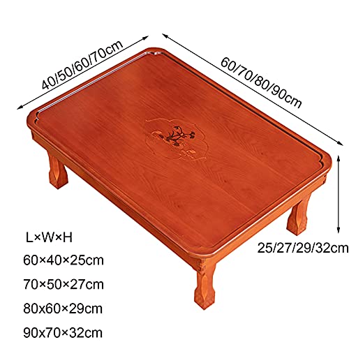Folding Low Wooden Table (80x60×29cm) P25424